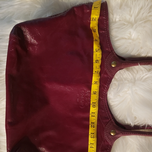 Authentic Vintage Coach Purse Patent Leather Large Bleeker Tote - Picture 7 of 7